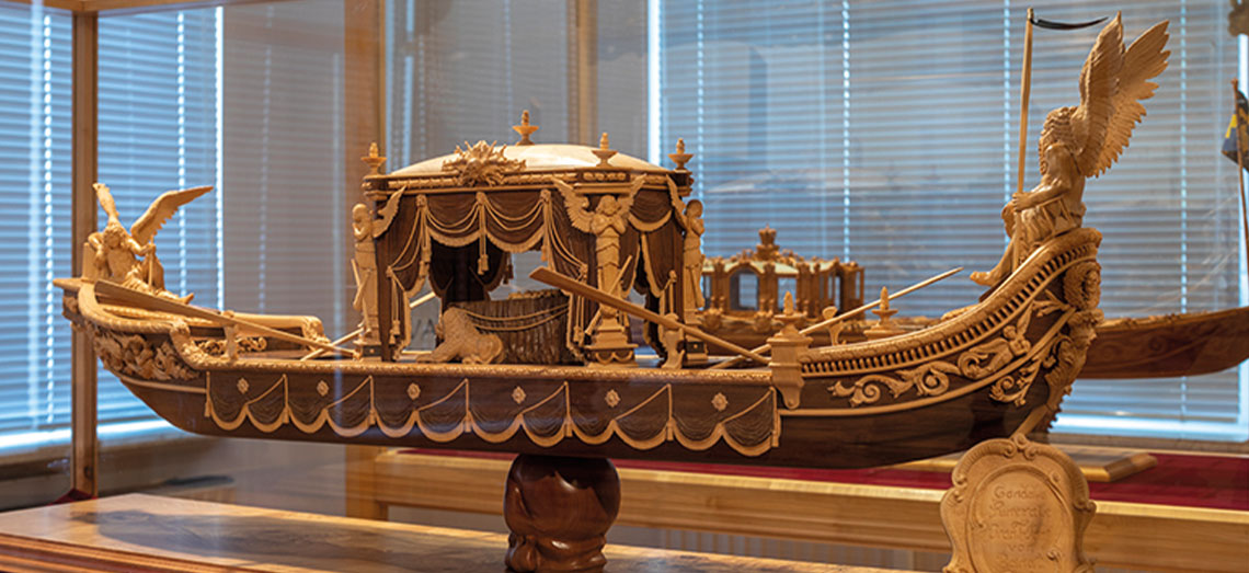 Historisches Schiffsmodell im Museum Kressbronn